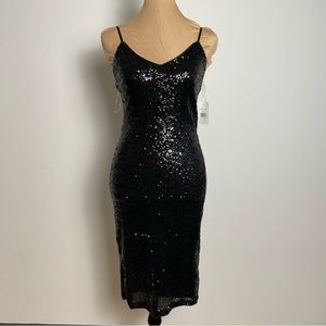 Black sequin dress